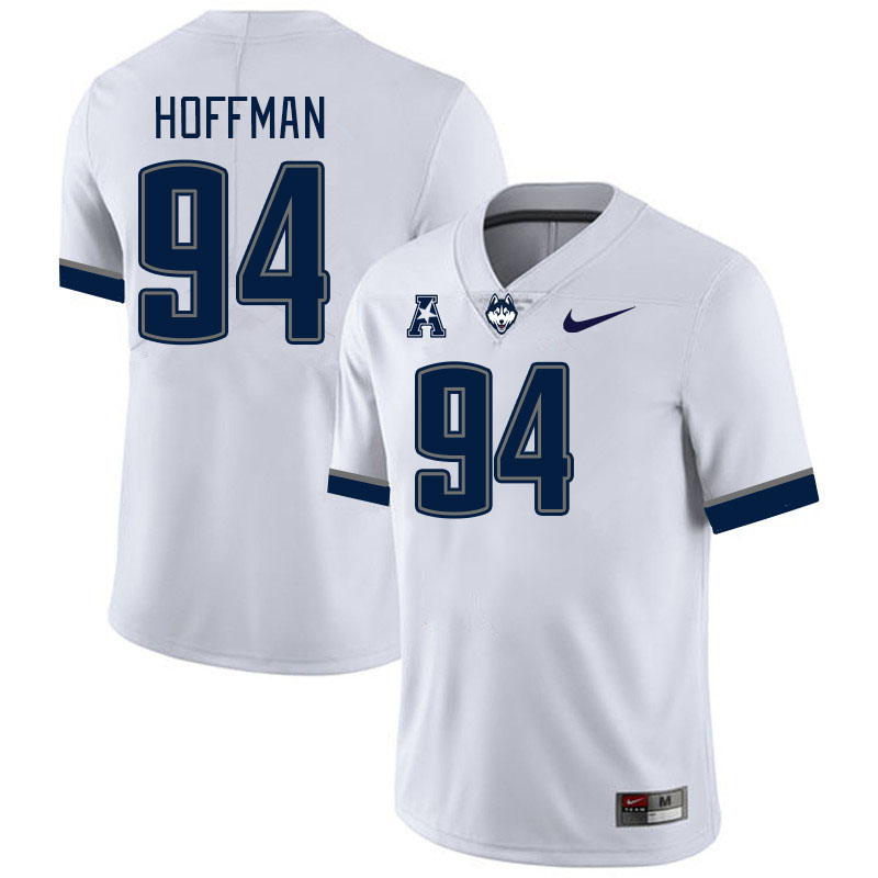 Men #94 Matt Hoffman Uconn Huskies College Football Jerseys Stitched-White